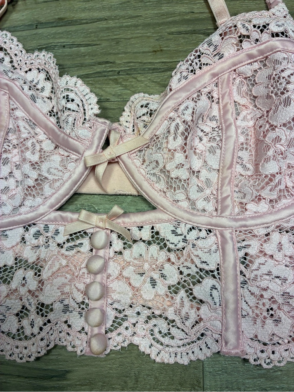 For Love and Lemons Creamsicle Lace Bustier Top - Picture 3 of 12